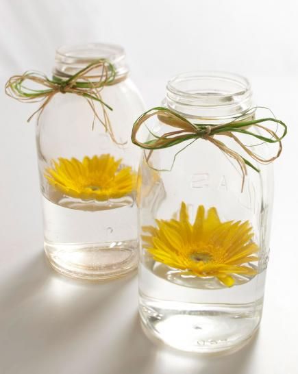 fleur dans pot en verre